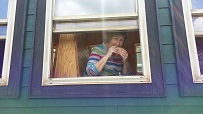 Ann Eating Lunch At Whitaker Station