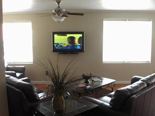 Wide Screen TV In The Living Room