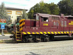 GP9 Heads Up Excursion Train Leaving Bryson Depot