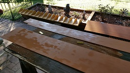 Backyard Railroad Revised Station Roof Truss Linseed Oiled