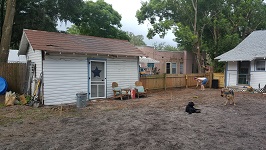 Backyard Patio Layout Staked Out