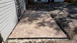 Backyard Patio Pavers Installed