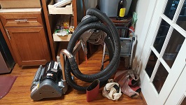 Kitchen Flooring Drum Sander Staged In Dining Room