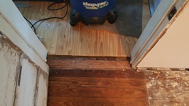 Kitchen Flooring Preparing To Sand