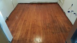 Kitchen Flooring Stained And Finished