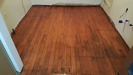Kitchen Flooring With Gun Stock Staining