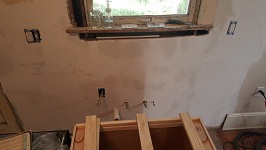Kitchen Plaster Sink Wall ReCoat Of Mud