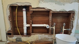 Kitchen Plumbing New Drain And Stack Tie In