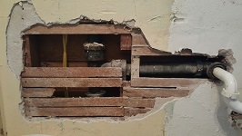 Kitchen Demolition Old Plumbing